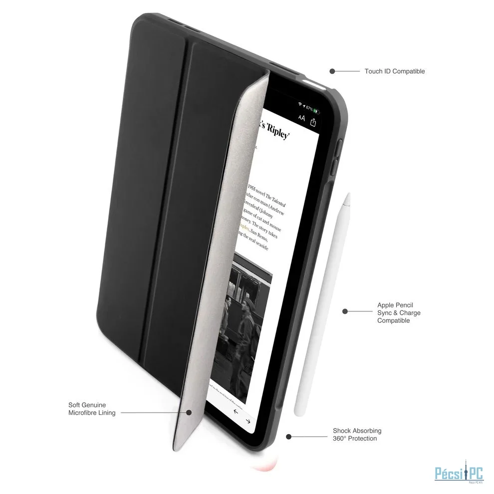 Pipetto Tri-Folio Case for iPad (A16) / iPad (2022) Black