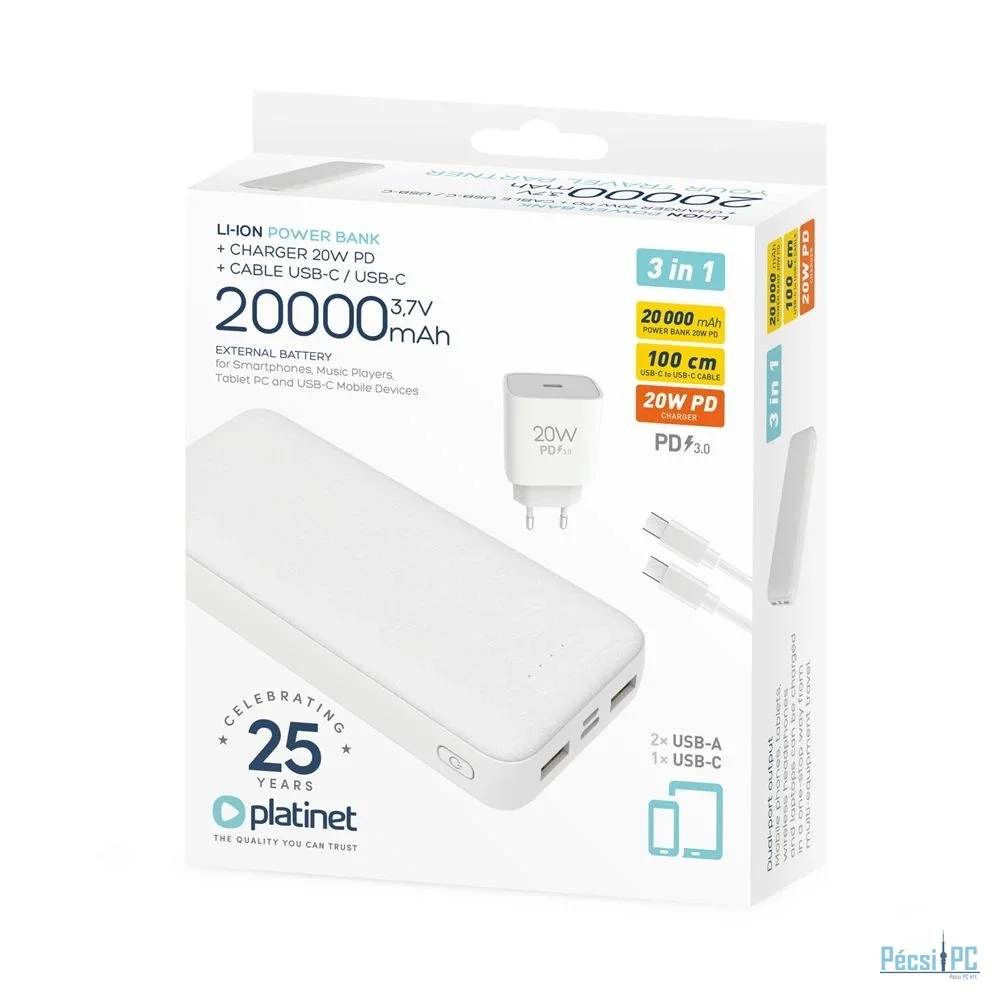 Platinet 20000mAh PowerBank White