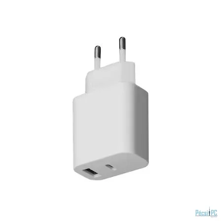 Platinet Wall Charger 30W USB Type C PD3.0+USB2.4A White