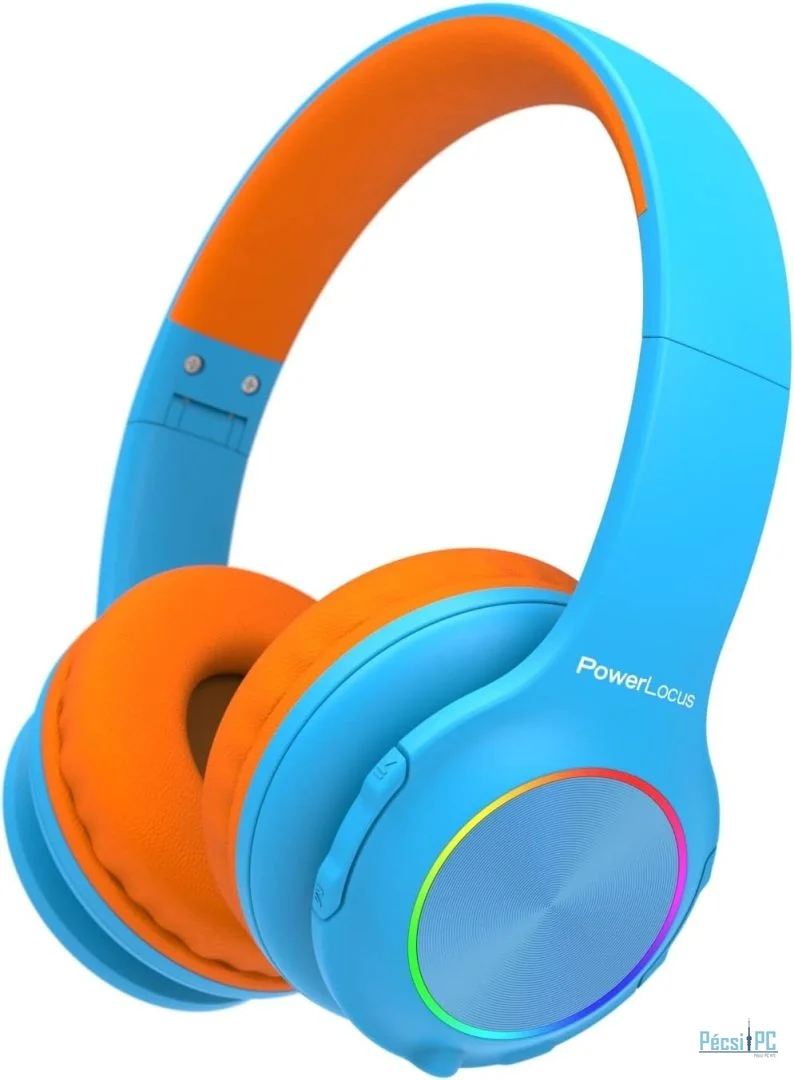 PowerLocus PLED Kids Bluetooth Headset Blue/Orange