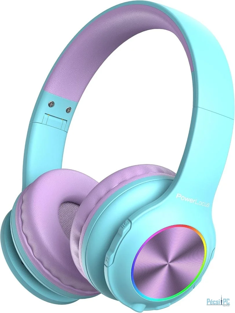 PowerLocus PLED Kids Bluetooth Headset Teal/Purple