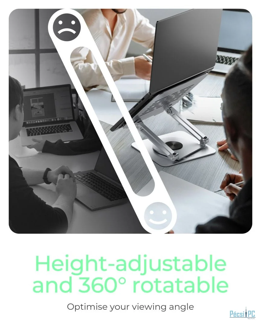 Raidsonic IcyBox IB-NH300-R Height adjustable & rotatble notebook stand for notebooks up to 17