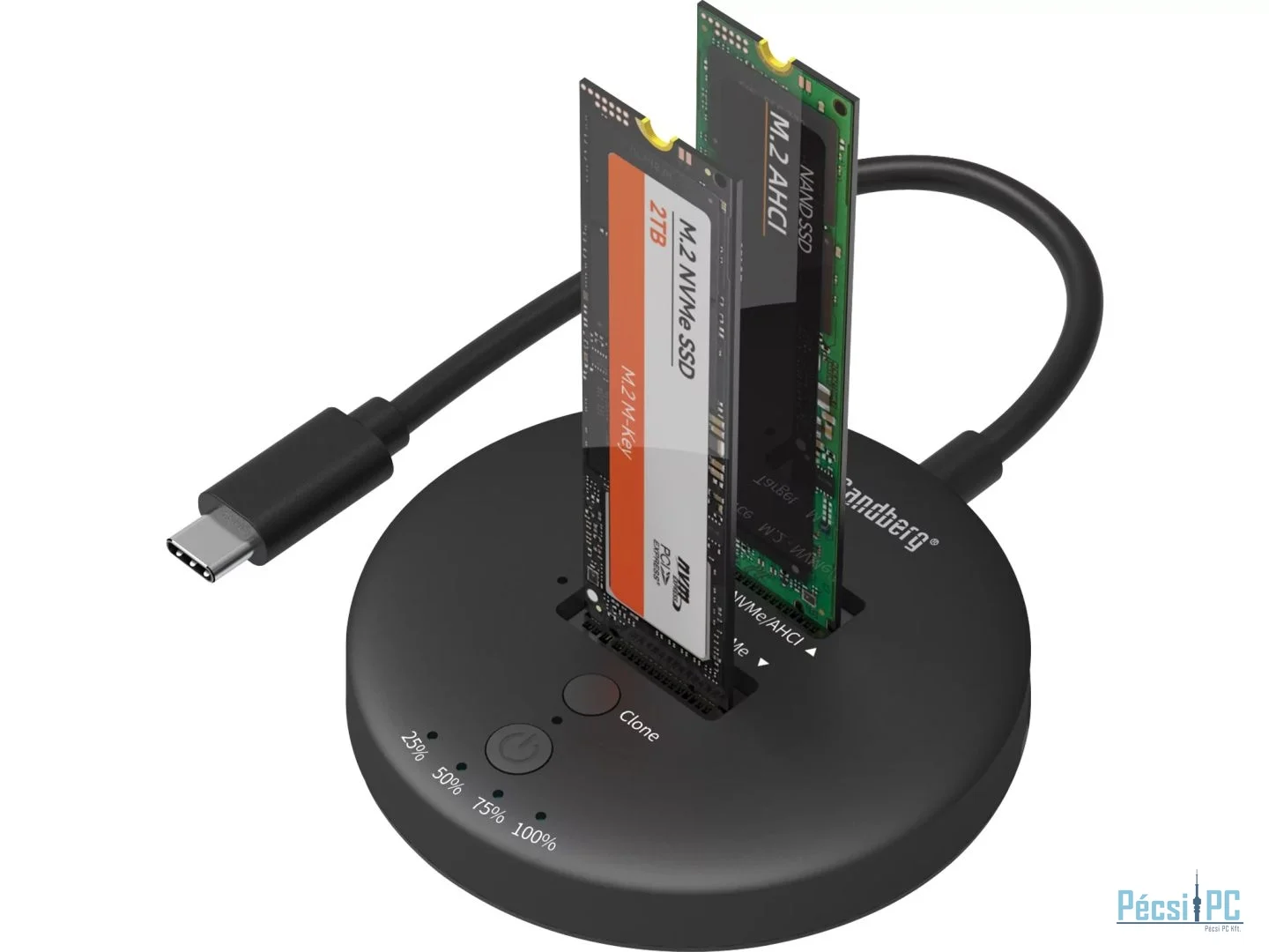 Sandberg Sandberg M.2 SSD dokkoló -USB3.2 Cloner Dock for M2+NVMe