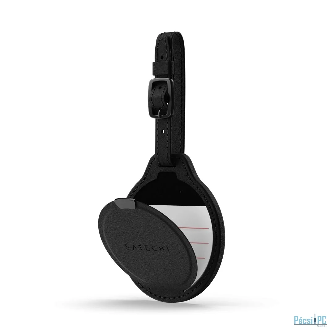 Satechi Vegan-Leather FindAll Luggage Tag Black