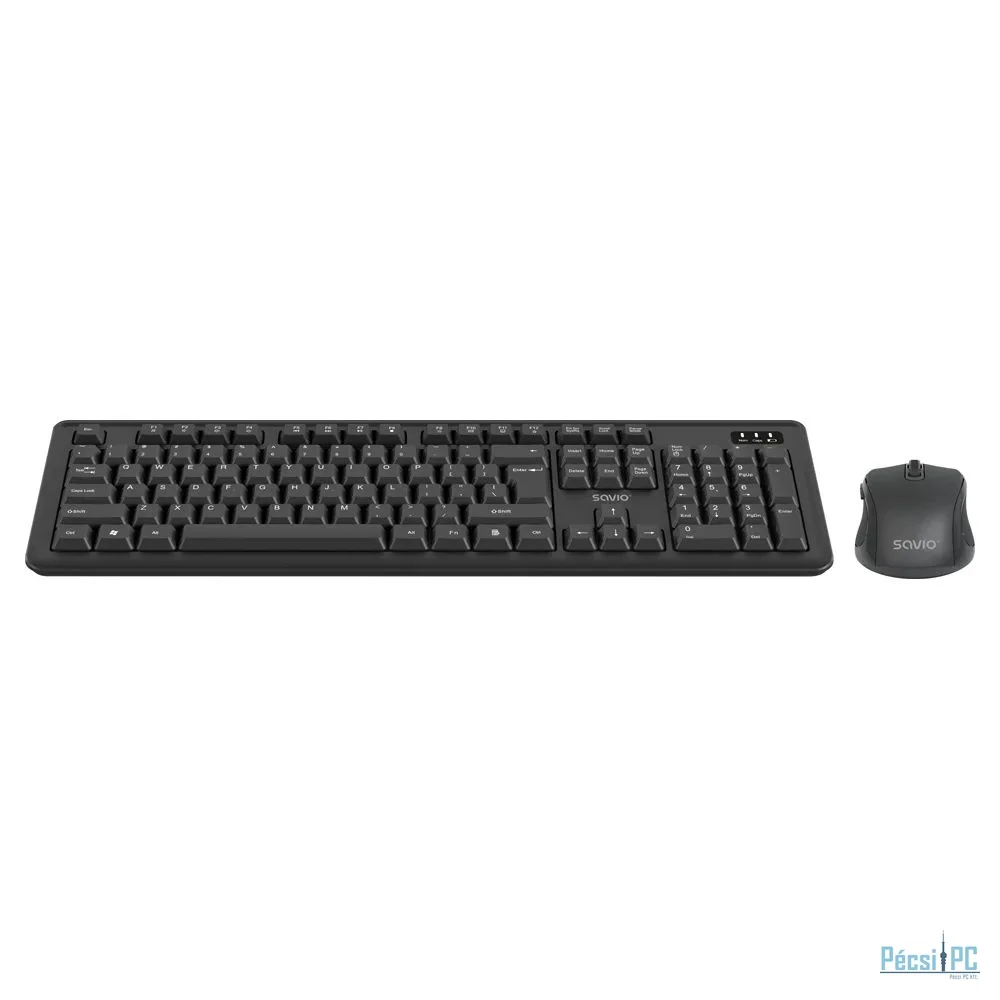 Savio KB-03 Wireless keyboard and mouse set Black US