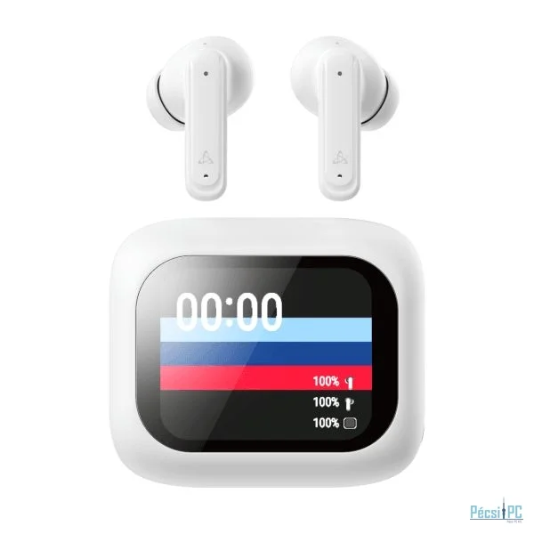 SBOX EB-TWS08 Bluetooth Earphones with ANC Touch Display White
