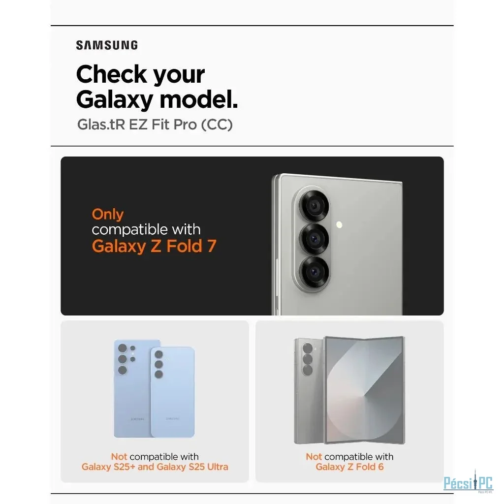 Spigen Glass tR EZ Fit Pro HD 1 Pack for Samsung Galaxy Z Fold7