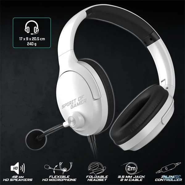 Spirit Of Gamer PRO H4 Gaming Headset White