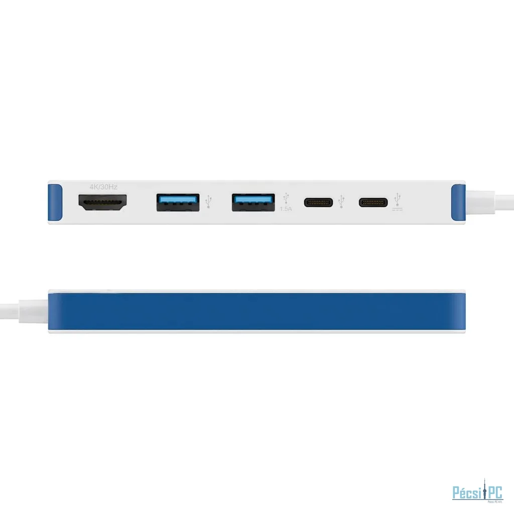 Targus HyperDrive Flex 5 Port USB-C Hub White/Blue