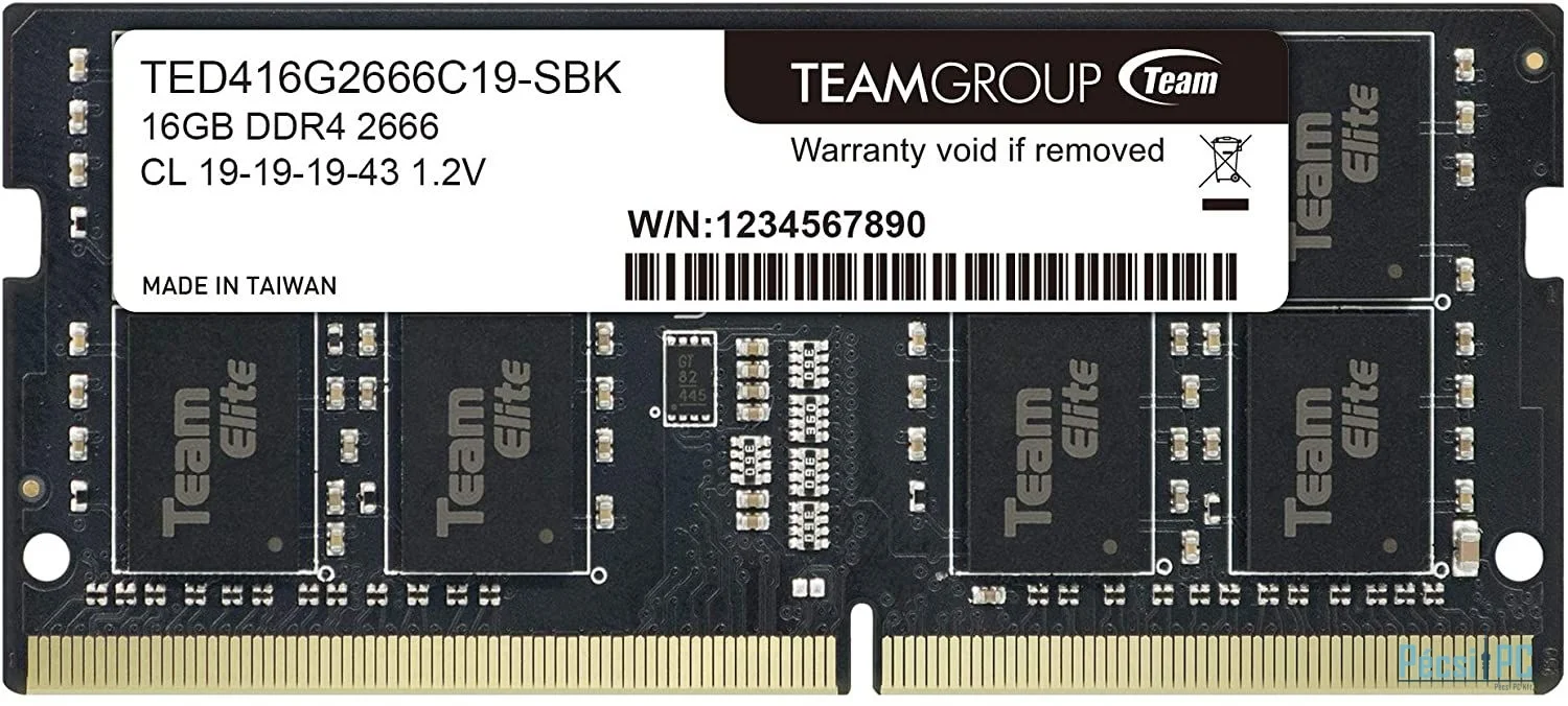 TeamGroup 16GB DDR4 2666MHz SODIMM Elite