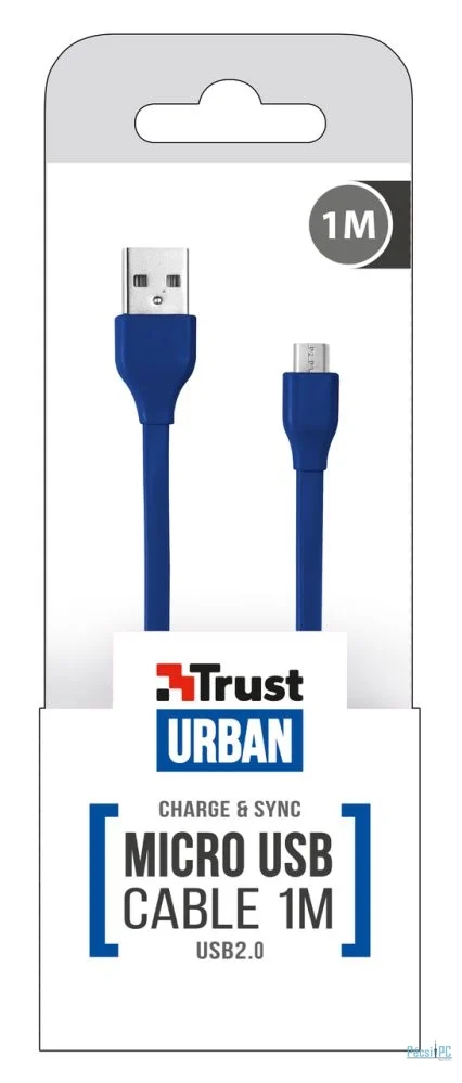 Trust Flat Micro-USB Cable 1m Blue