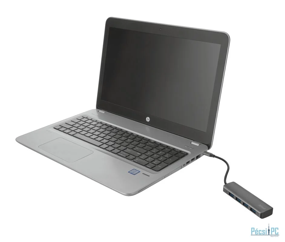 Trust Halyx Aluminium USB-C to 4-Port USB-A 3.2 Hub Black