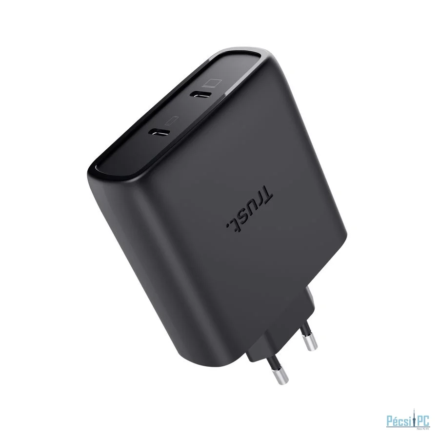 Trust Maxo 100W 2-Port USB-C GaN Charger Black