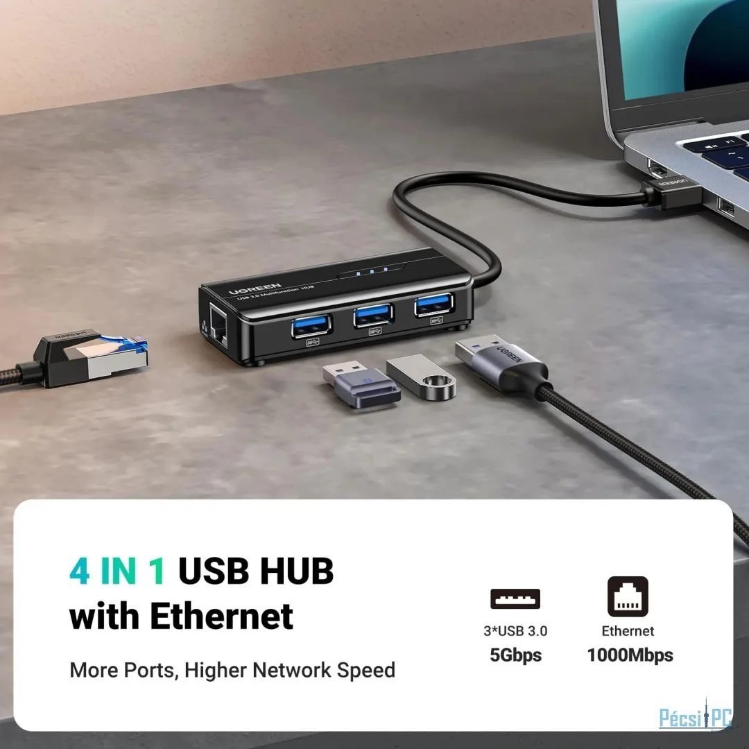 UGREEN USB 3.0 Hub Ethernet Adapter