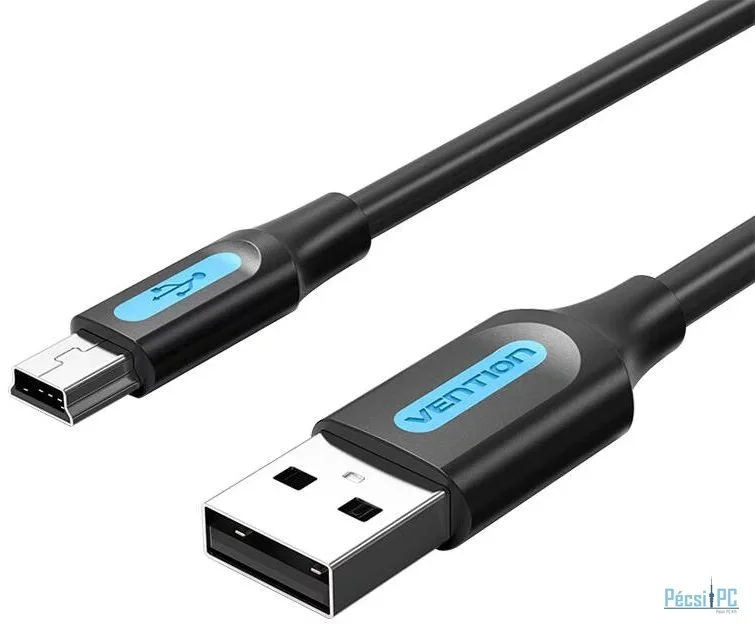Vention USB-A/M to mini USB-B/M 0,5m Black