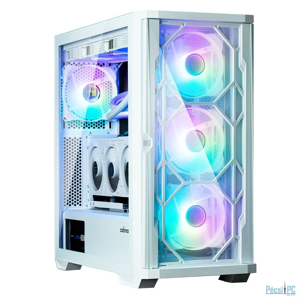 Zalman Z10 Duo RGB Tempered Glass White