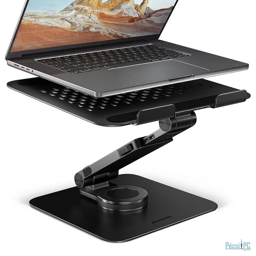 AXAGON STND-LRB stand with 360° rotation for laptops and tablets Black