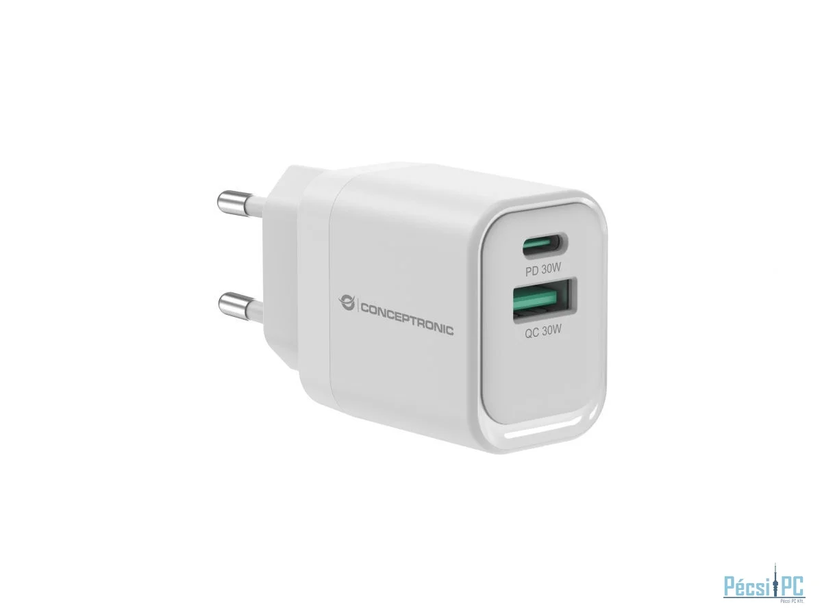 Conceptronic  ALTHEA19W33 2-Port 33W GaN USB PD Charger White