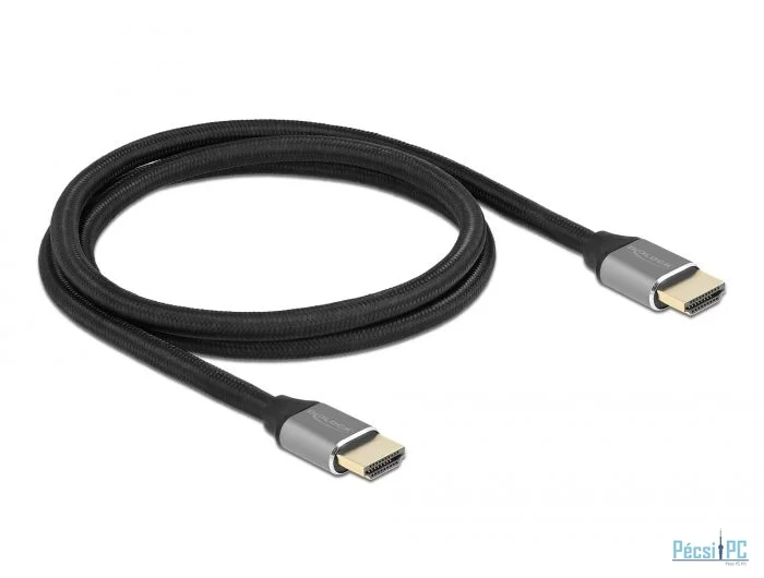 DeLock Ultra High Speed HDMI Cable 48 Gbps 8K 60 Hz 1m Grey Certified