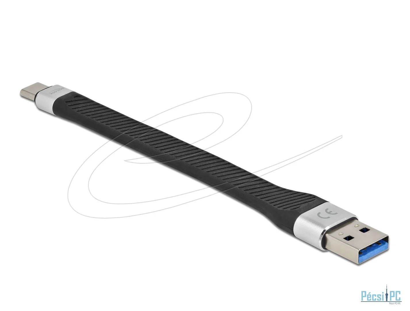 DeLock USB 3.2 USB A to USB Type-C 0,14m Black