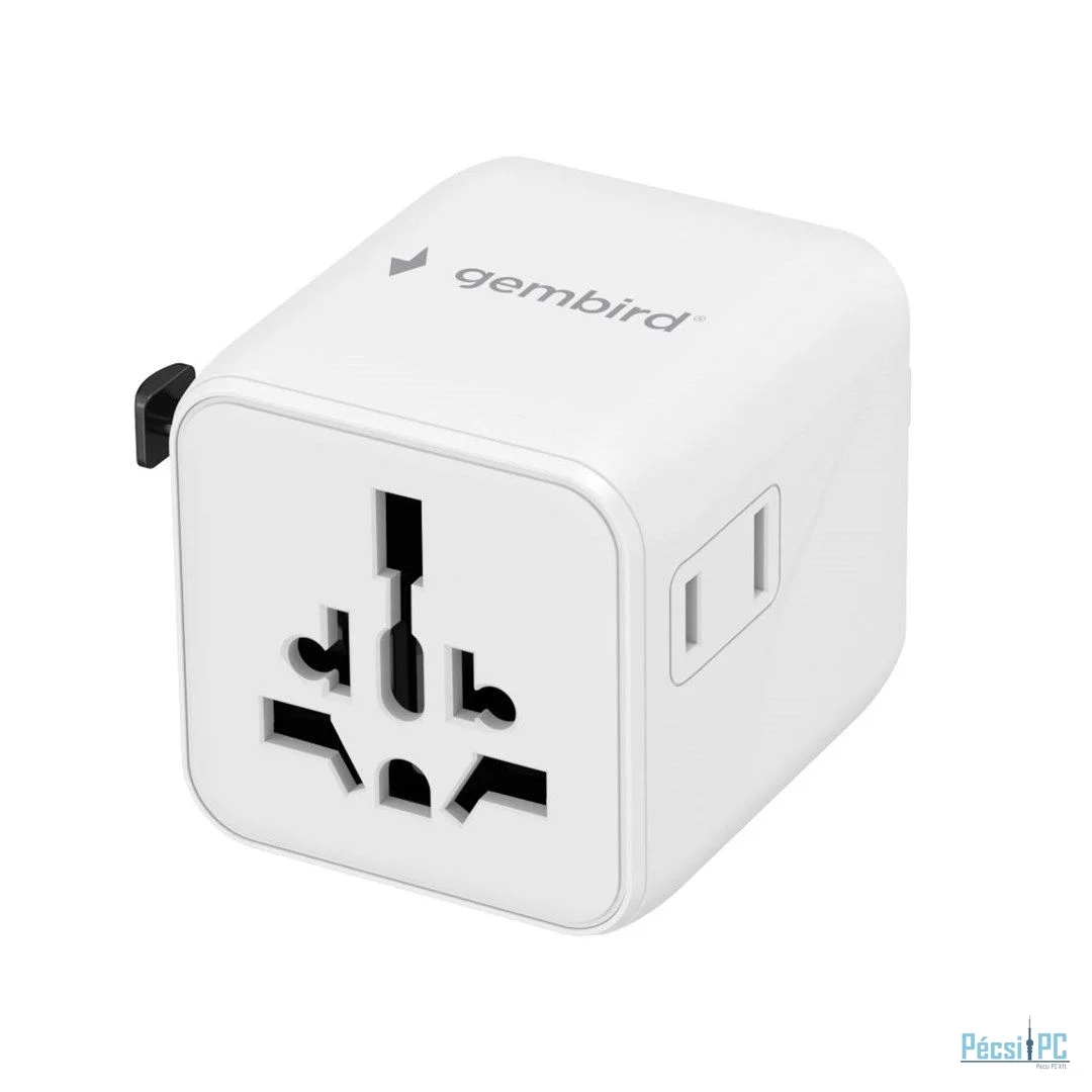 Gembird Universal travel power adapter White