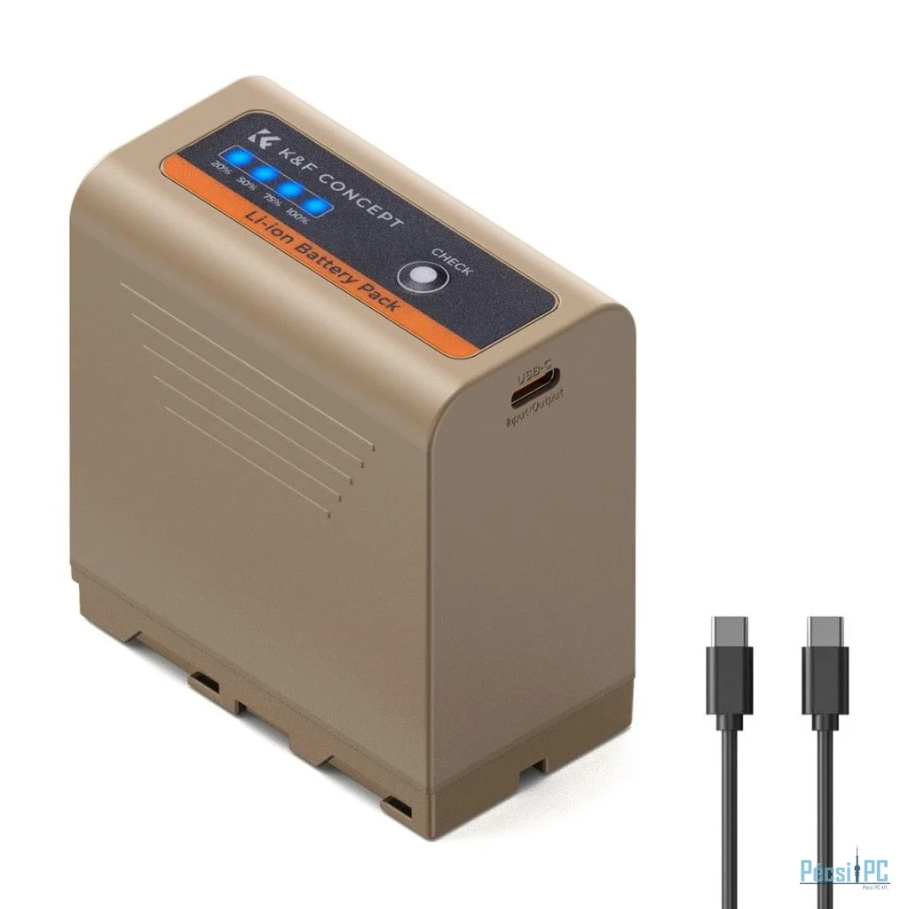 K&F Concept K&F Concep NP-F970 akkumulátor 10500mAh, USB-C csatlakozóval