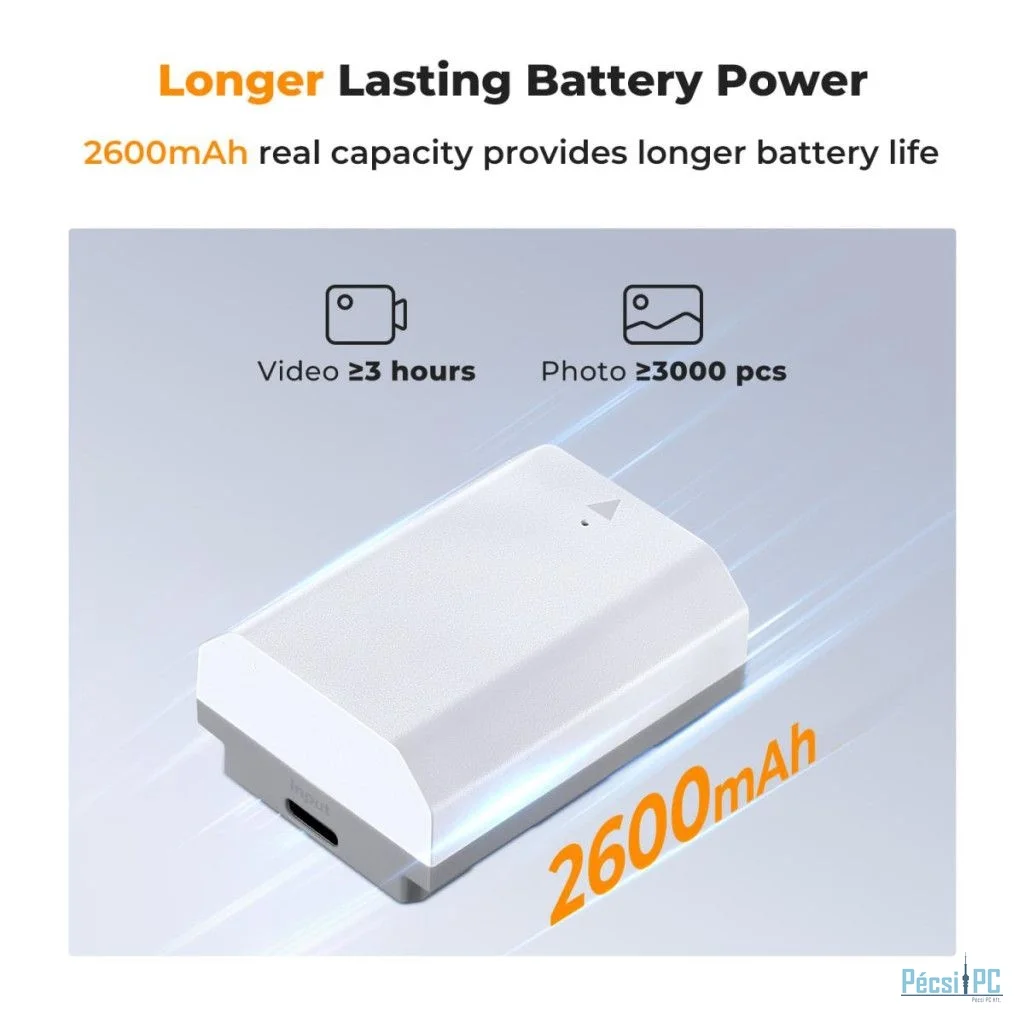 K&F Concept NP-FZ100 akkumulátor, 2db, 2600mAh, USB-C csatlakozóval