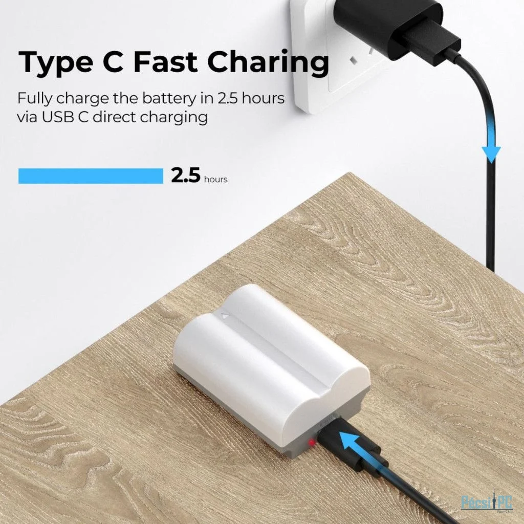 K&F Concept NP-W235 akkumulátor, 2db, 2400mAh, USB-C csatlakozóval