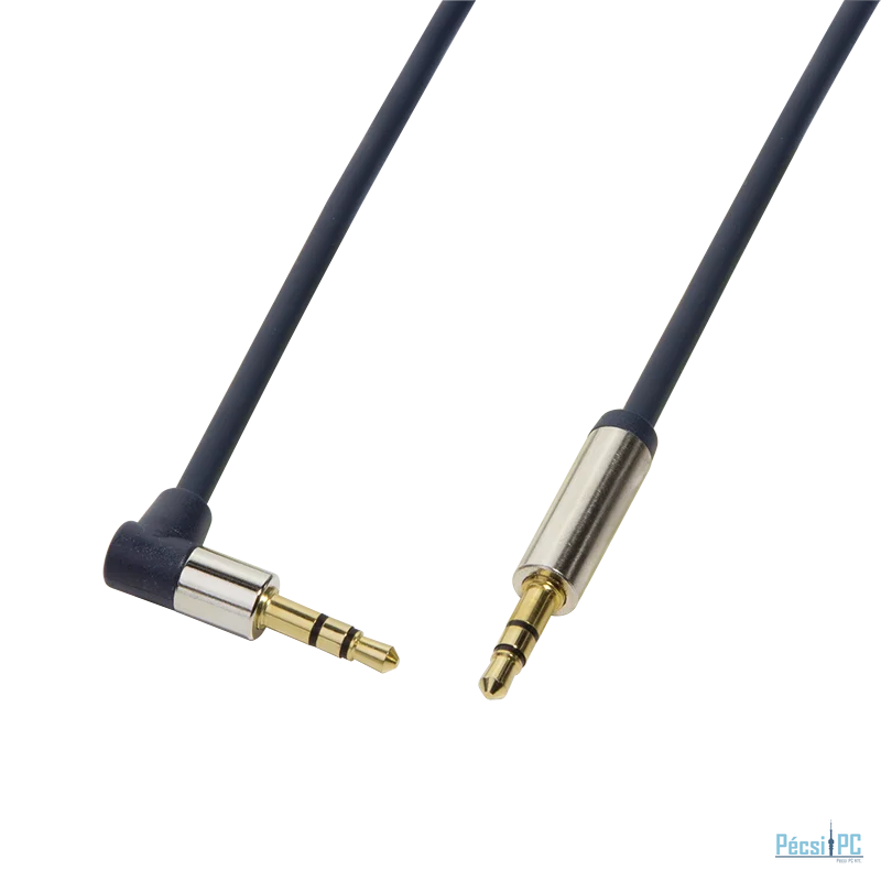 Logilink CA11150 3,5mm Stereo M/M 90° angled Audio Cable 1,5m Blue