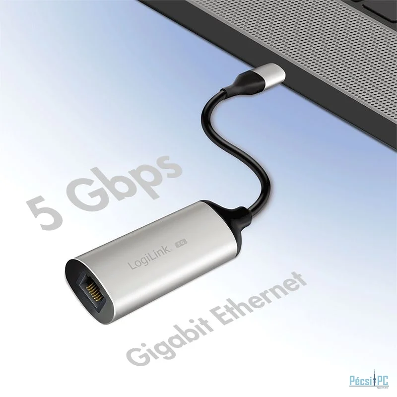 Logilink USB-C/M 3.2 Gen 1 to RJ45/F 5G Gigabit Ethernet Adapter Aluminium