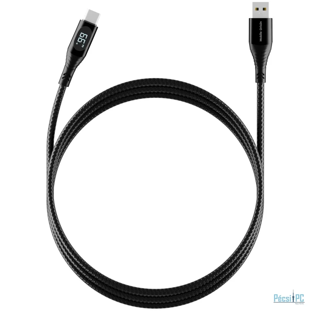 Mobile Origin 66W Display Cable USB-A to USB-C 1,5m Black