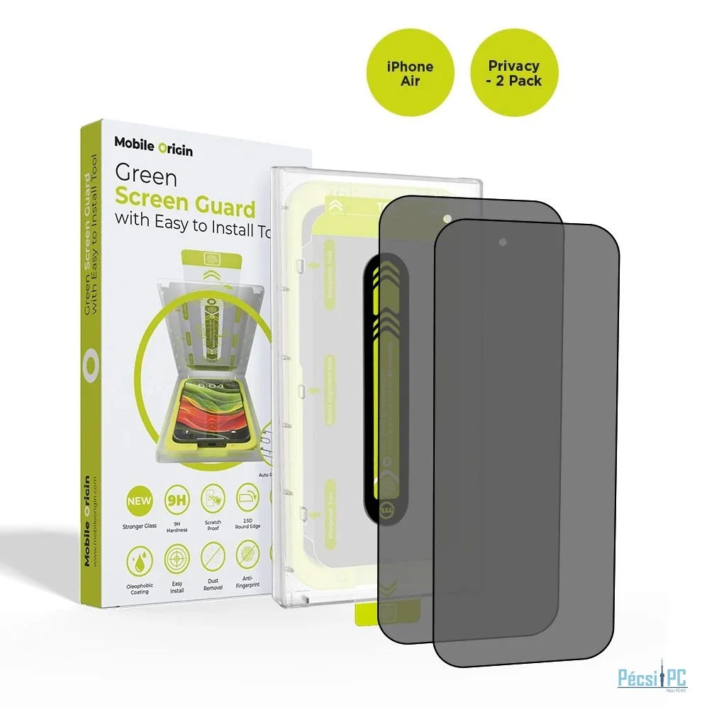 Mobile Origin Screen Guard Privacy with easy applicator for iPhone Air 2Pack