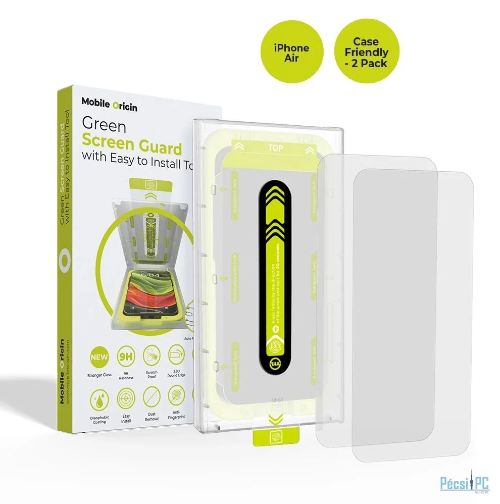 Mobile Origin Screen Guard with easy applicator case friendly for iPhone Air 2Pack