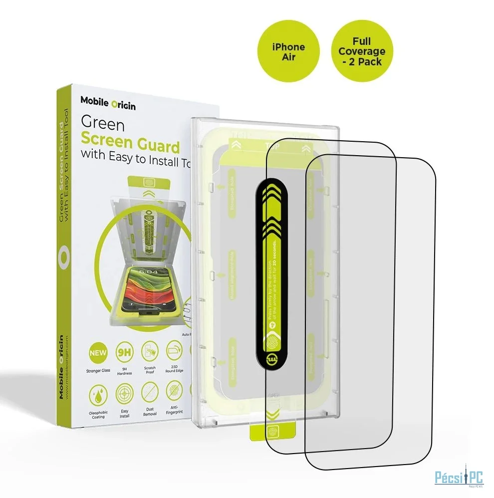Mobile Origin Screen Guard with easy applicator full coverage for iPhone Air 2Pack Clear