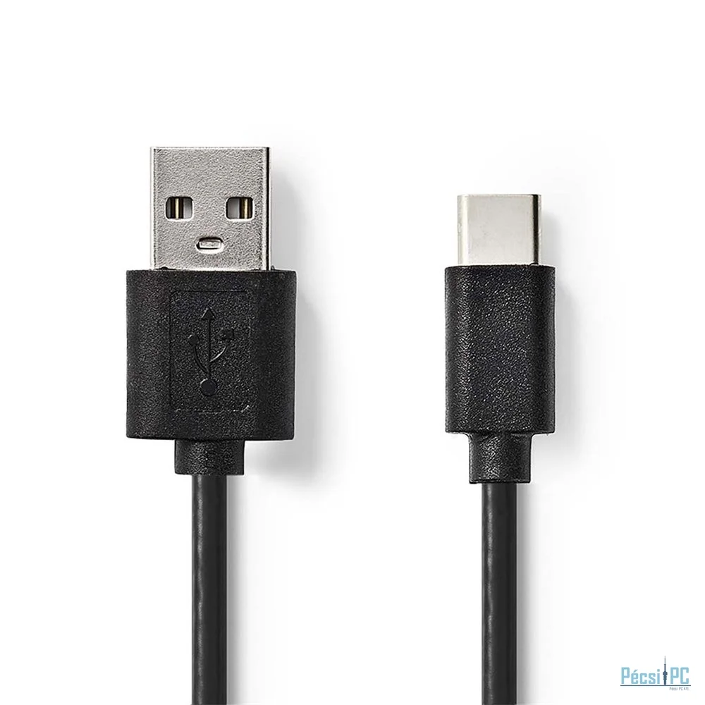 Nedis USB 2.0 USB-A Male to USB-C Male 5W USB Cable 2m Black