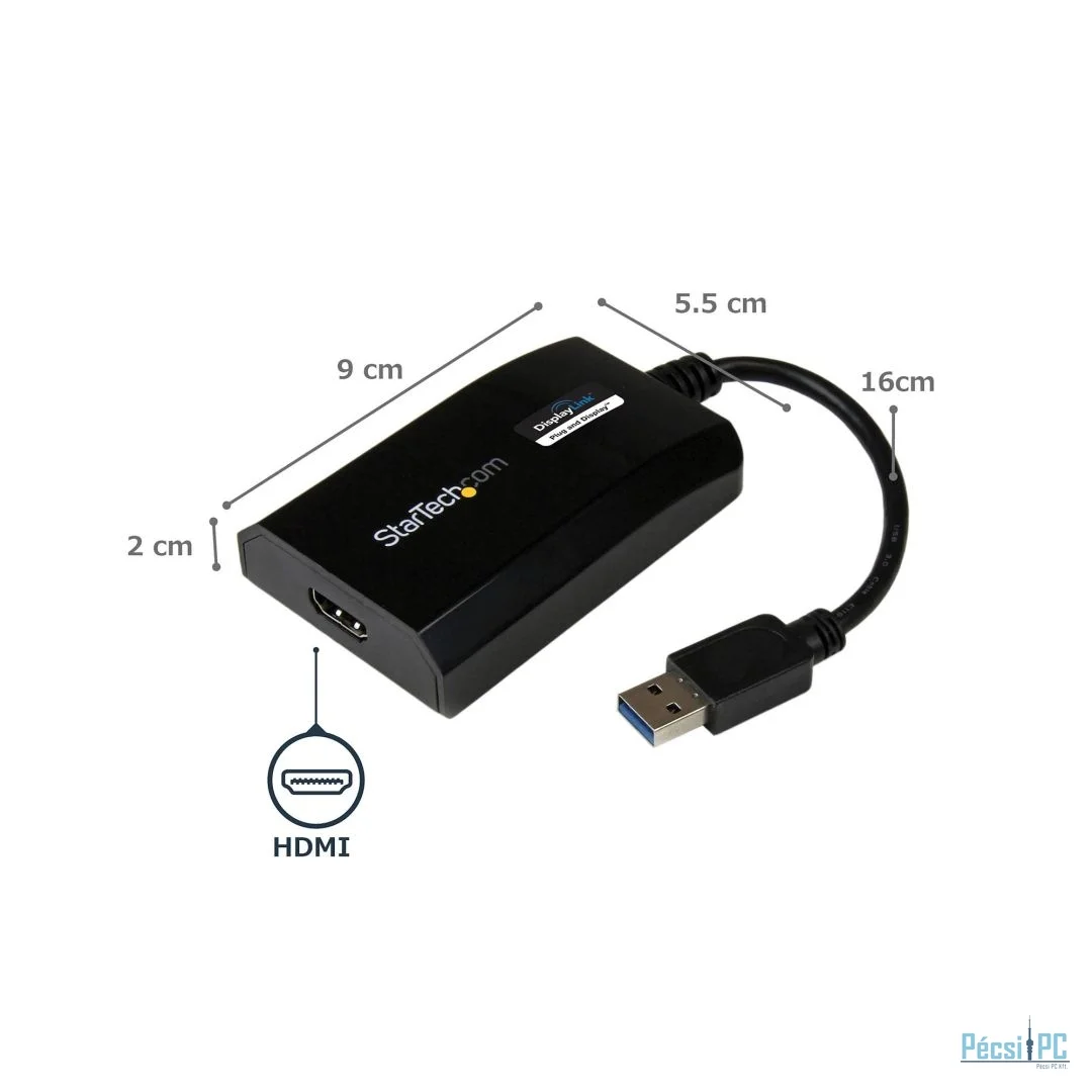 Startech USB 3.0 to HDMI Adapter cable Black