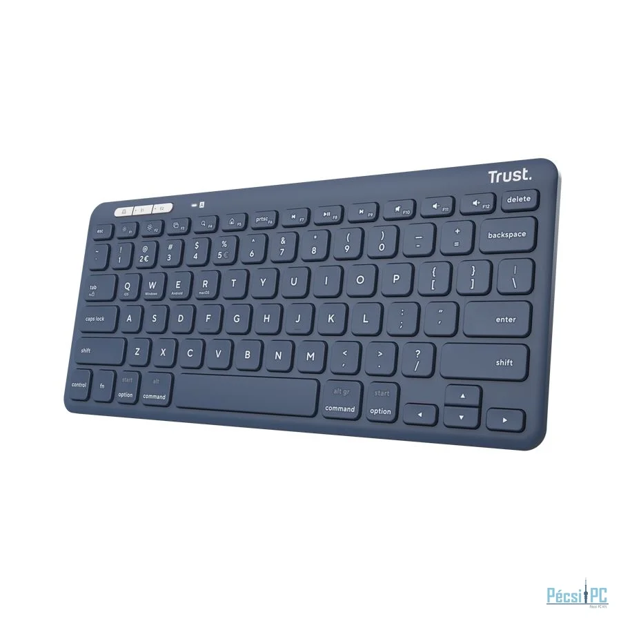 Trust Lyra Compact Wireless Bluetooth Keyboard Blue US