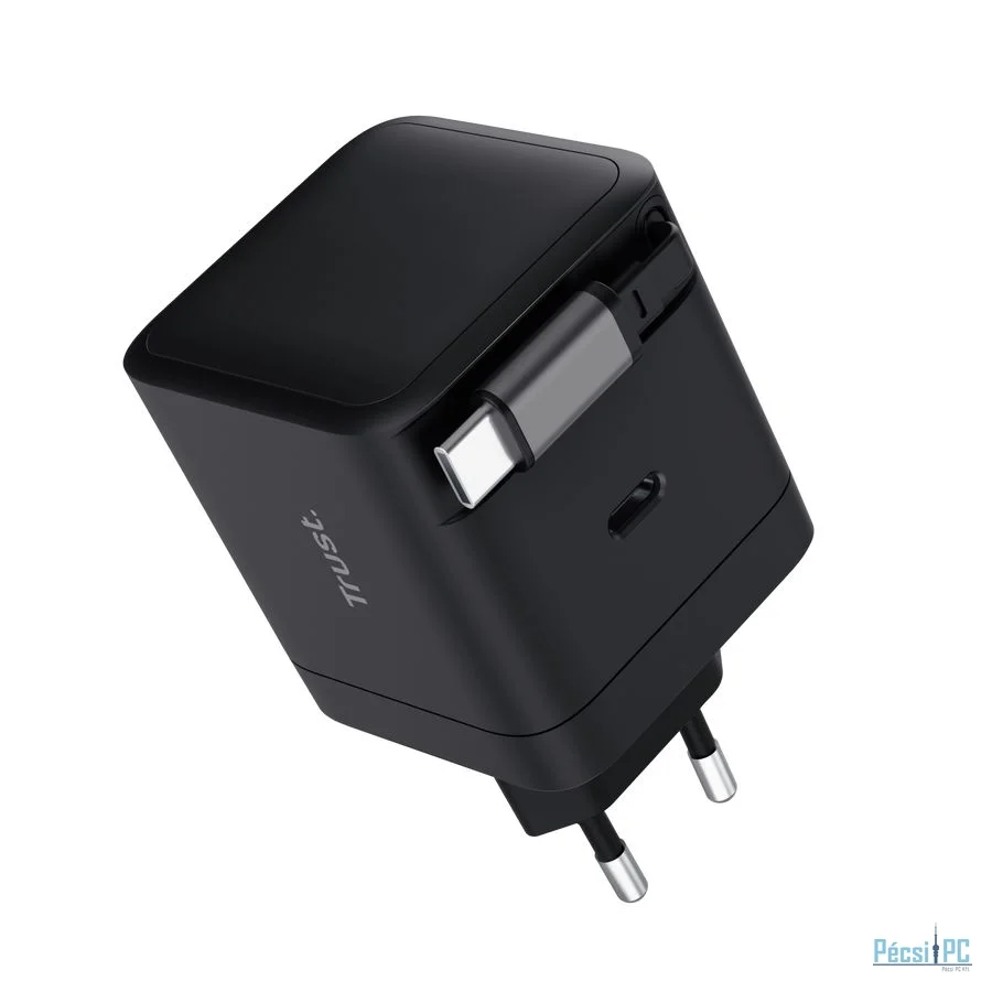 Trust Maxo 65W Retractable USB-C PD Charger Black