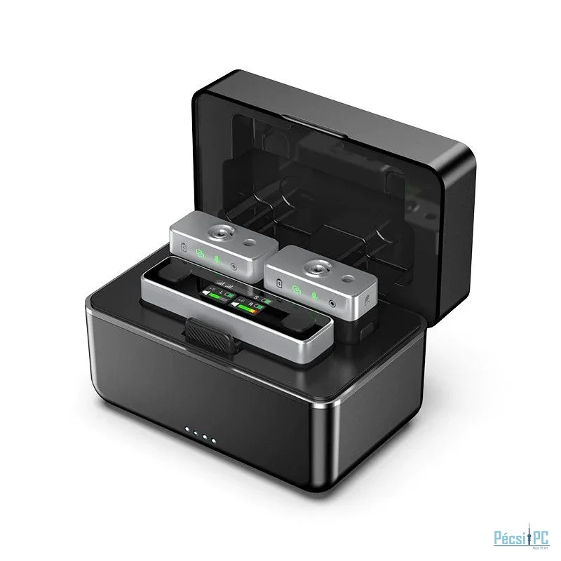 Ulanzi AM18 U-mic 2.4GHz vezeték nélküli duális mikrofon szett, usb-a, usb-c, lightning csatlakozás