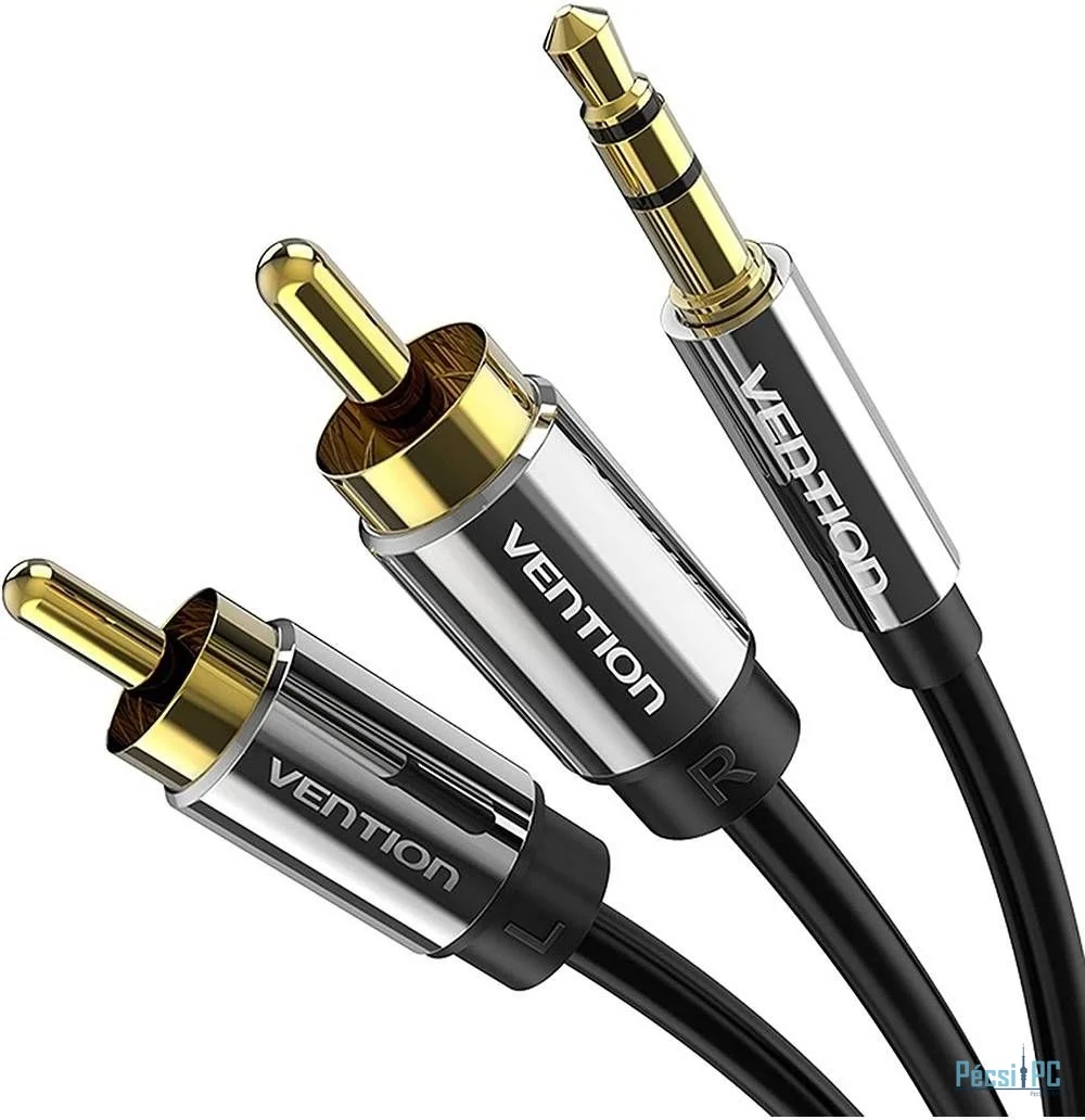Vention 3.5mm Male to 2RCA Male Audio Cable 1m Black