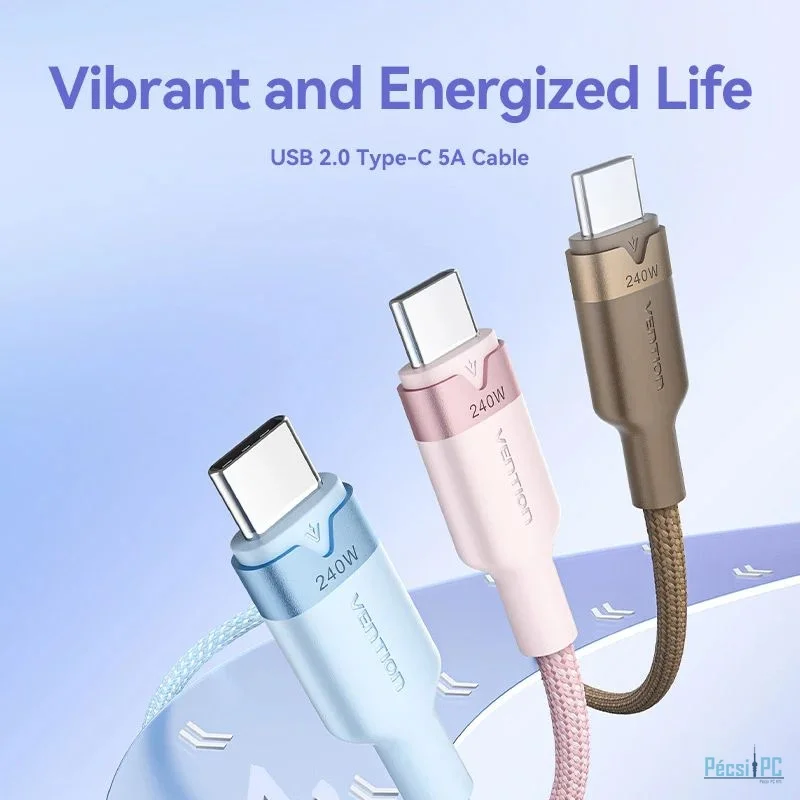 Vention USB-C to C 2.0 5A 240W cable 2m Black