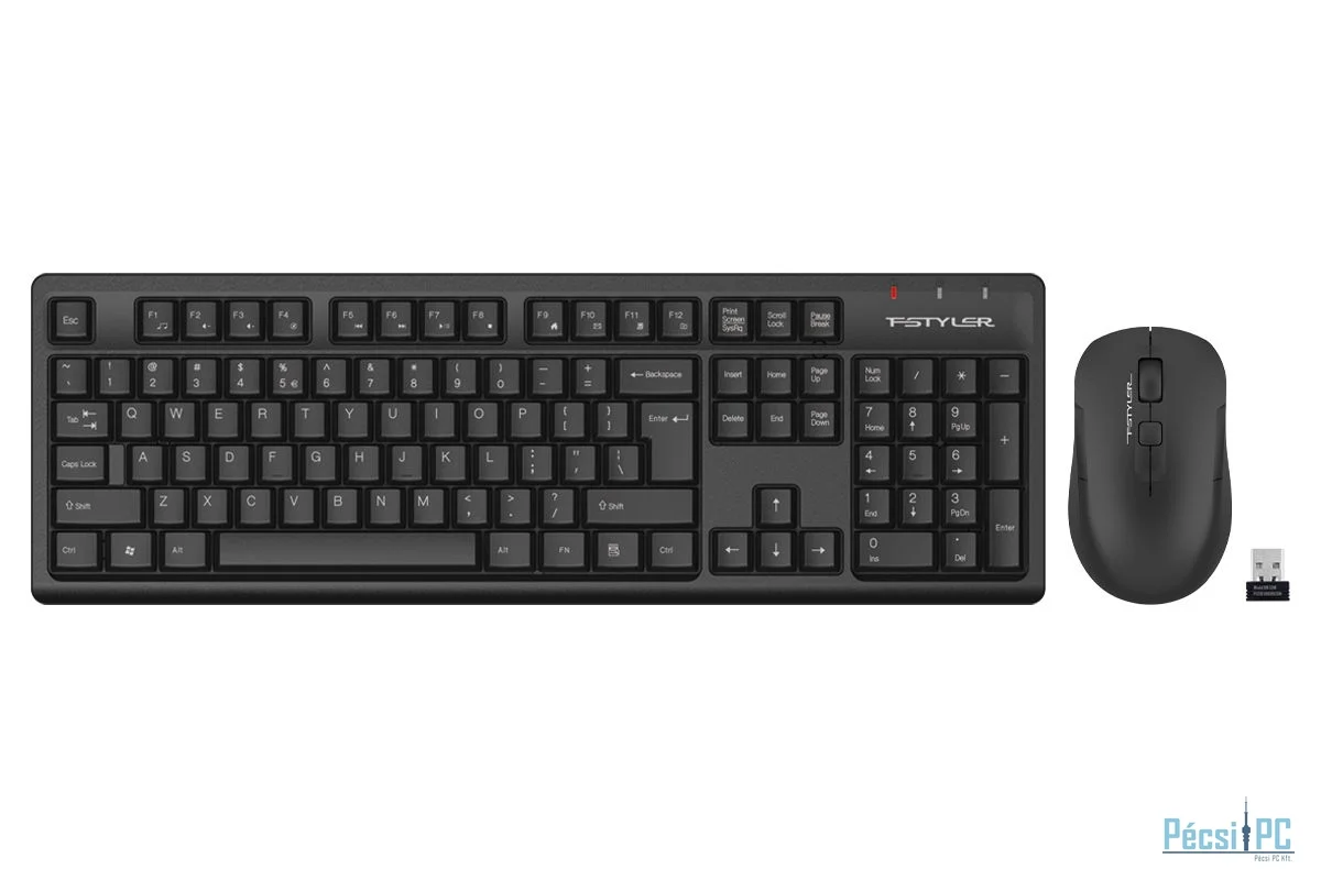 A4-Tech FStyler FG1200 Wireless Keyboard Combo Black US
