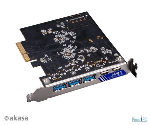 Akasa USB 3.2 Gen 2 Type-C and Type-A to PCIe Host Card