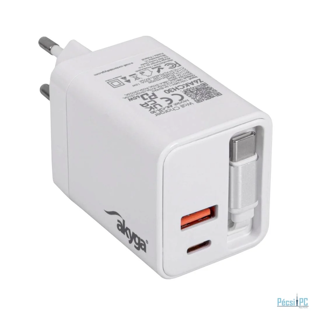 Akyga AK-CH-30 65W Wall Charger White