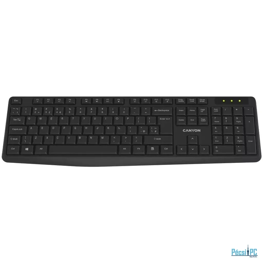 Canyon CNE-CKEYW01-HU Wireless Keyboard Black HU