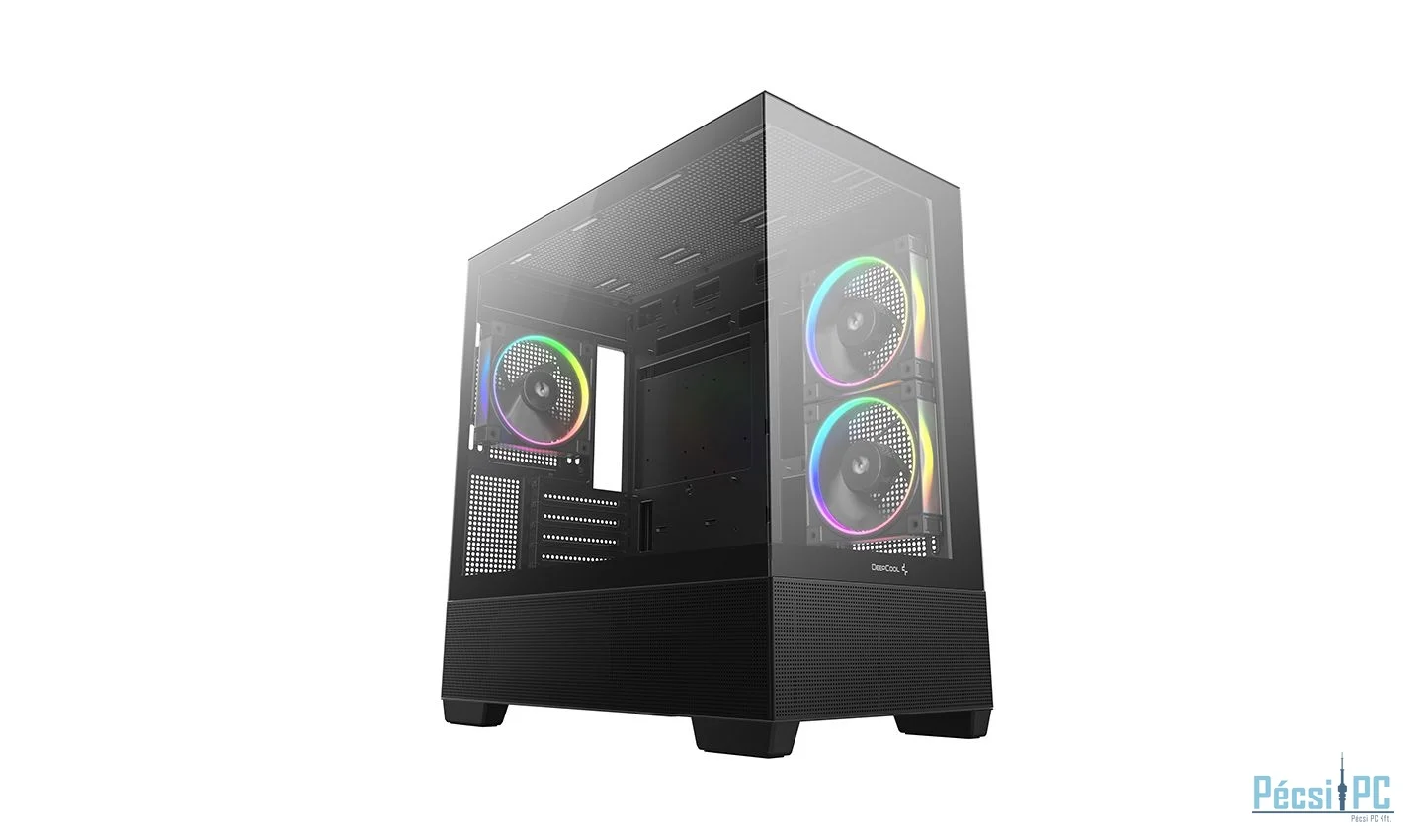 DeepCool CG380 3F Tempered Glass Black