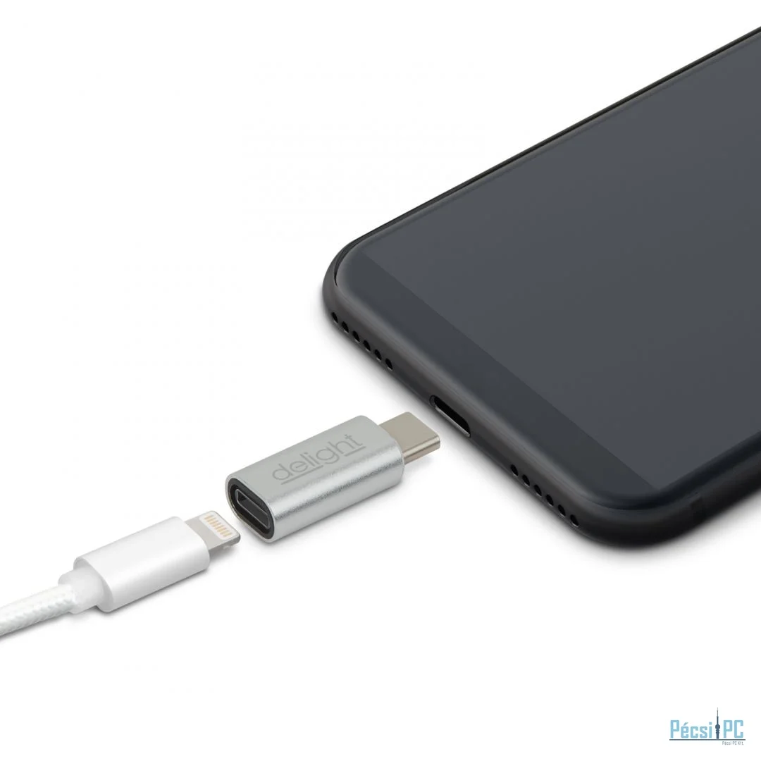 Delight USB Type-C - iPhone Lightning adapter Silver