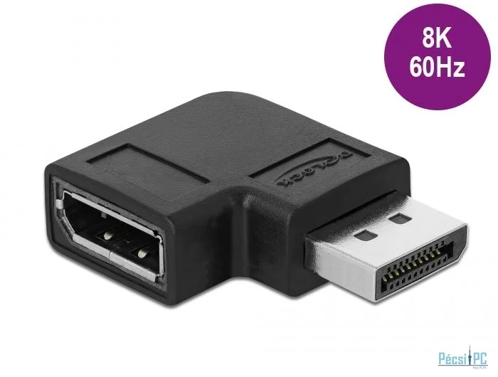 DeLock DisplayPort 1.4 Adapter male to female 90° right angled 8K 60Hz