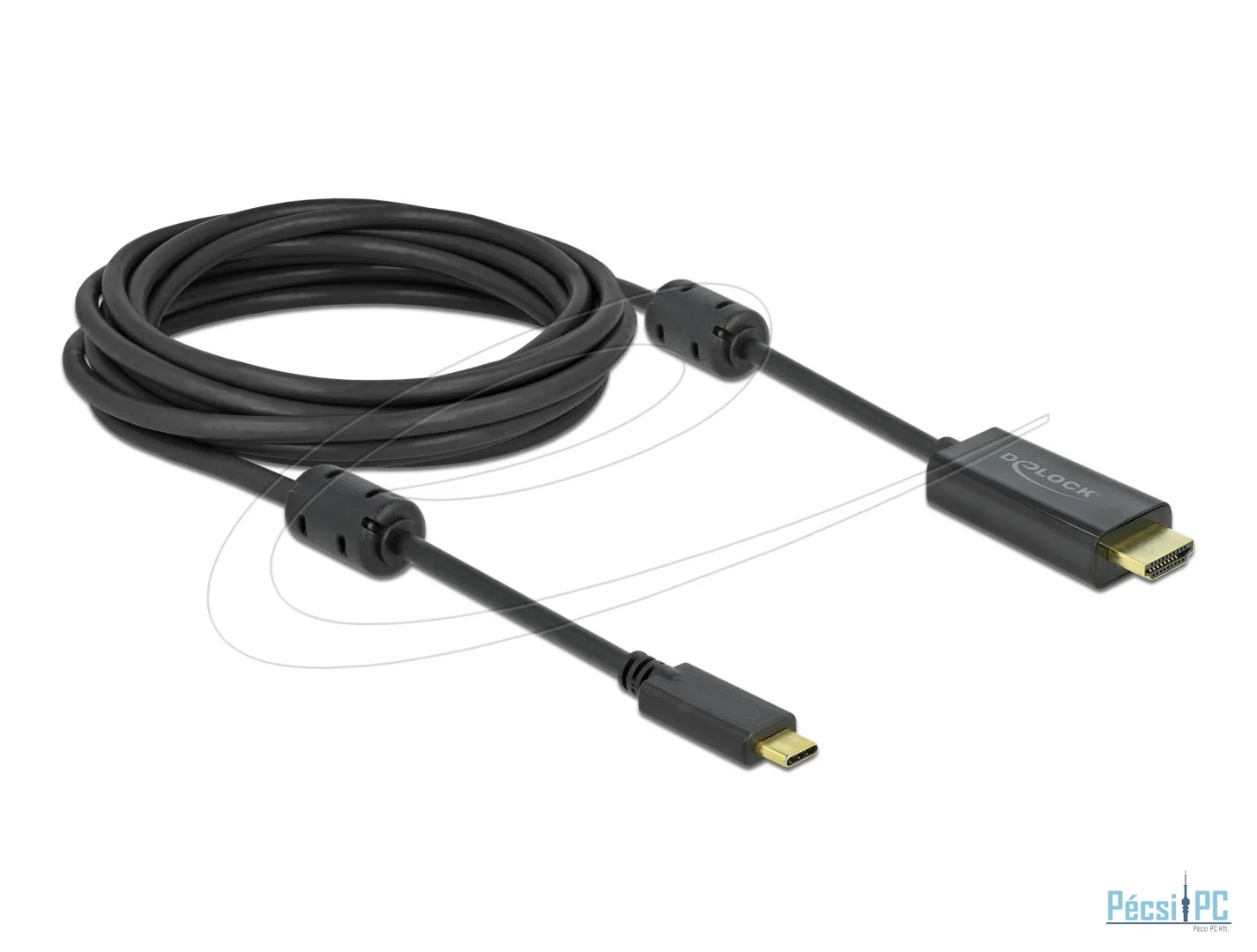DeLock USB Type-C to HDMI Cable (DP Alt Mode) 4K 60 Hz 5m Black