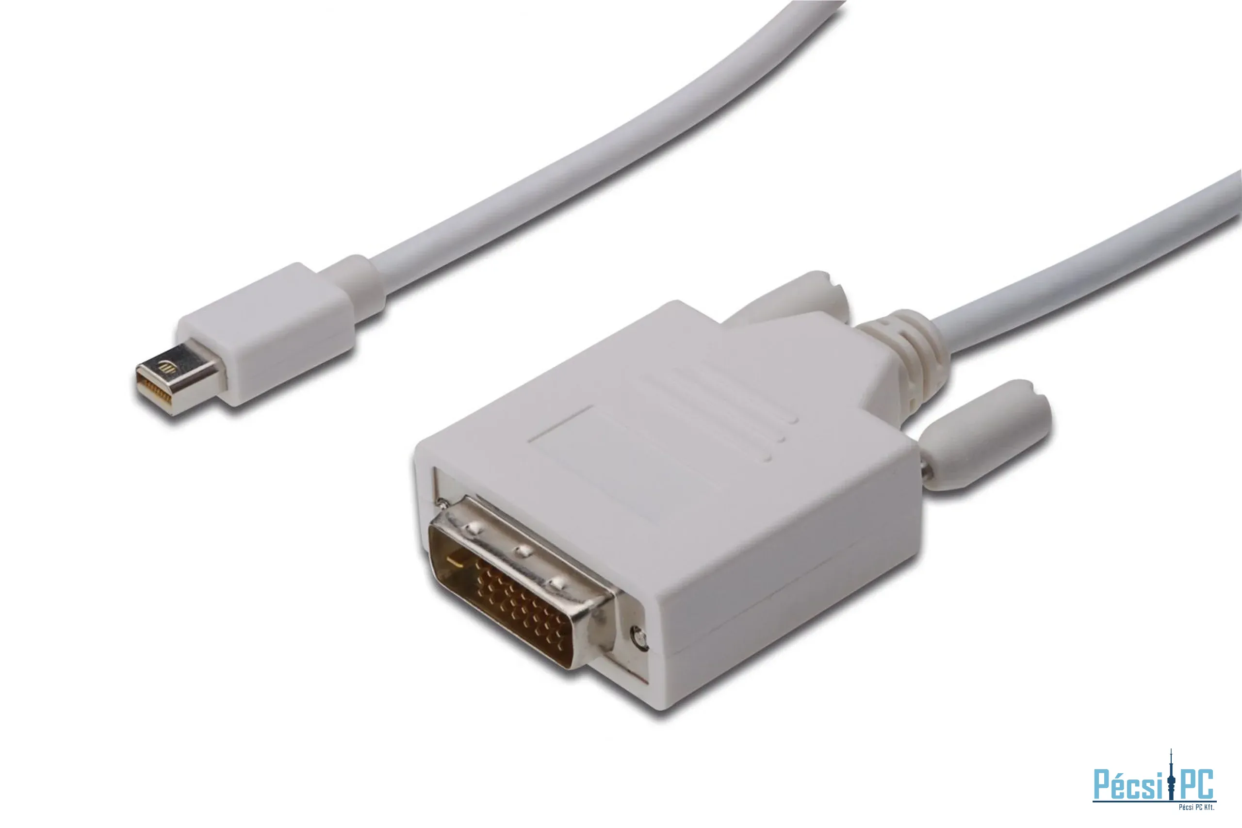 Assmann DisplayPort adapter cable, mini DP - DVI-D (Dual Link) (24+1) 2m White